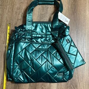 Lug Saunter travel set Metallic Wicked Green  Tote Bag with Zip Pouch